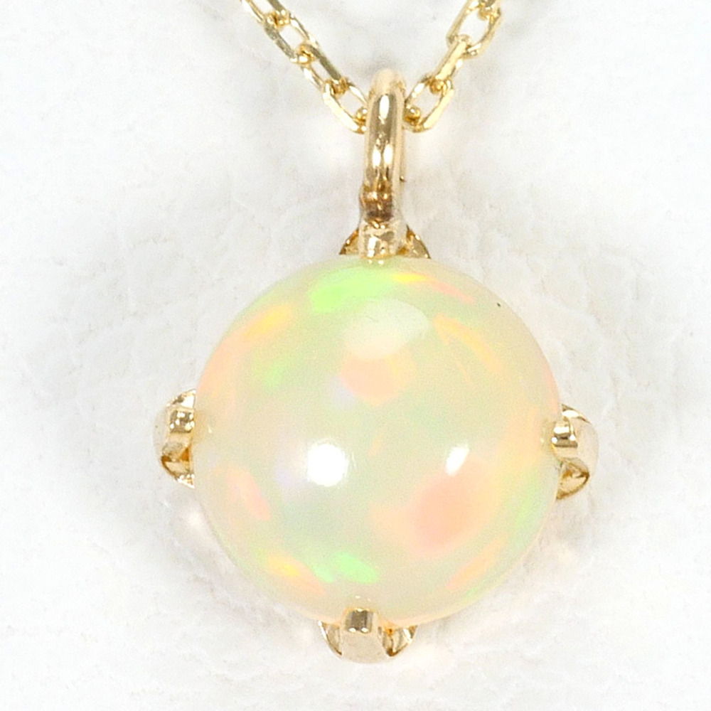 VINTAGE 10k Gold Opal Necklace